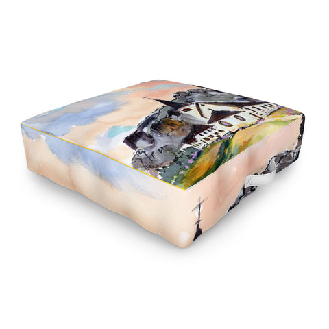 Ginette Fine Art Alpine Church Outdoor Floor Cushion