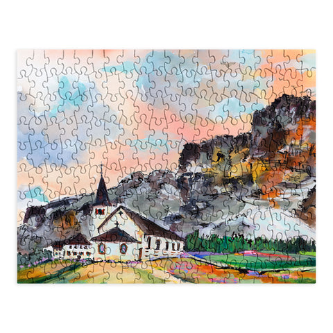 Ginette Fine Art Alpine Church Puzzle