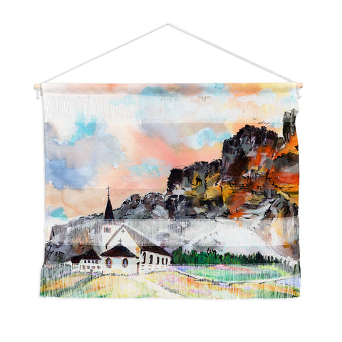 Ginette Fine Art Alpine Church Wall Hanging Landscape