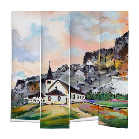 Ginette Fine Art Alpine Church Wall Mural