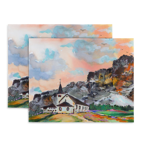 Ginette Fine Art Alpine Church Placemat