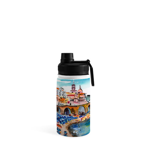 Ginette Fine Art Amalfi Coast Italy Beach Water Bottle