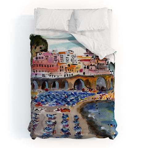 Ginette Fine Art Amalfi Coast Italy Beach Comforter