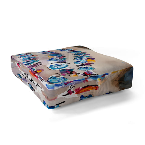 Ginette Fine Art Amalfi Coast Italy Beach Floor Pillow Square