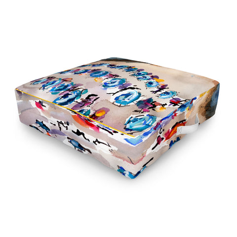 Ginette Fine Art Amalfi Coast Italy Beach Outdoor Floor Cushion