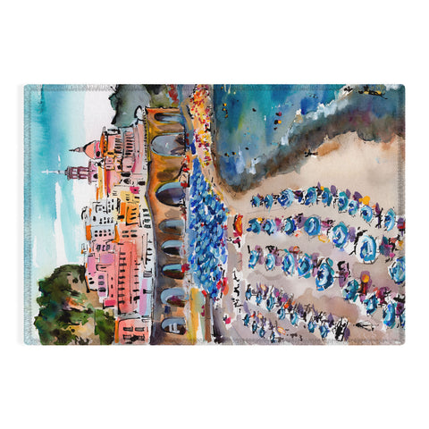 Ginette Fine Art Amalfi Coast Italy Beach Outdoor Rug