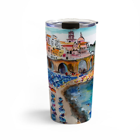 Ginette Fine Art Amalfi Coast Italy Beach Travel Mug