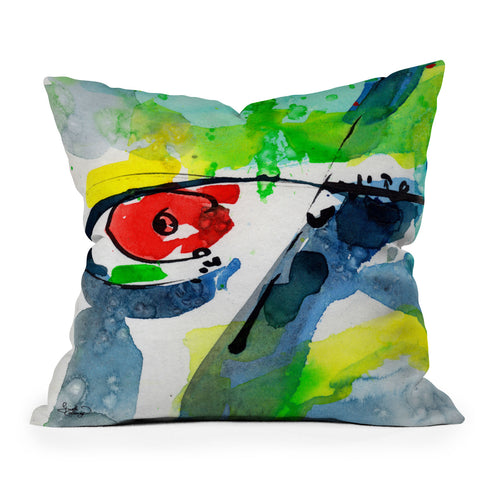 Ginette Fine Art Aquatica 1 Outdoor Throw Pillow