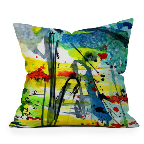 Ginette Fine Art Aquatica 2 Outdoor Throw Pillow