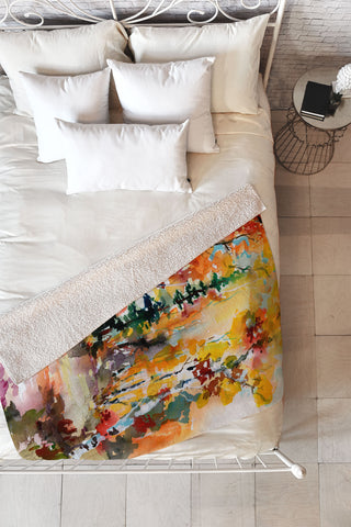 Ginette Fine Art Aspen Autumn Colors Fleece Throw Blanket