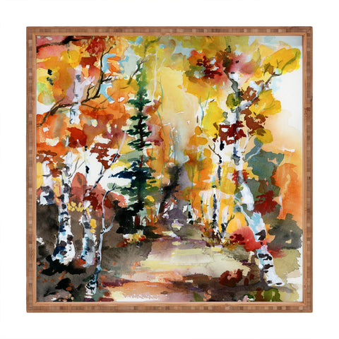 Ginette Fine Art Aspen Autumn Colors Square Tray