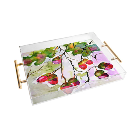 Ginette Fine Art Autumn Impressions Acorns In The Sun Acrylic Tray
