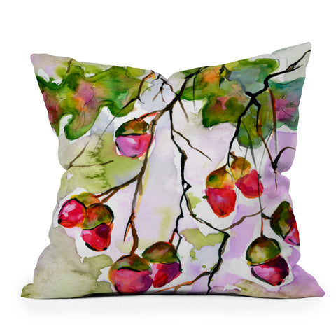 Ginette Fine Art Autumn Impressions Acorns In The Sun Outdoor Throw Pillow