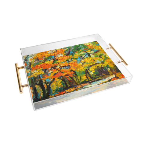 Ginette Fine Art Autumn Woods Acrylic Tray