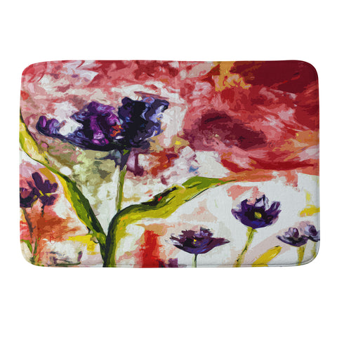 Ginette Fine Art Black Tulips Memory Foam Bath Mat