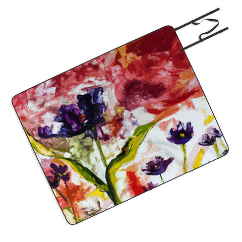 Ginette Fine Art Black Tulips Picnic Blanket