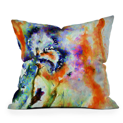 Ginette Fine Art Blue Iris Passion Outdoor Throw Pillow