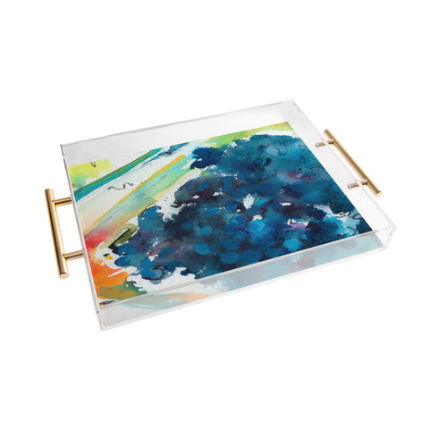 Ginette Fine Art Blueberries Acrylic Tray