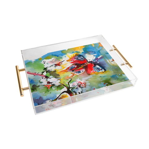 Ginette Fine Art Butterfly Flutter By Acrylic Tray