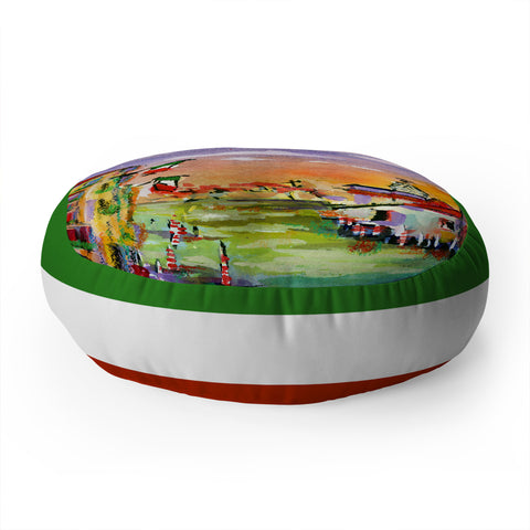 Ginette Fine Art Contemporary Italy Serenissima Floor Pillow Round