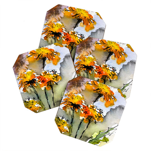 Ginette Fine Art Dandelions Coaster Set