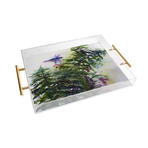 Ginette Fine Art Dragonflies and Fern Acrylic Tray