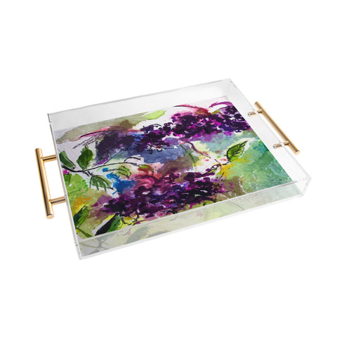 Ginette Fine Art Elder Berries Wild Fruit Acrylic Tray