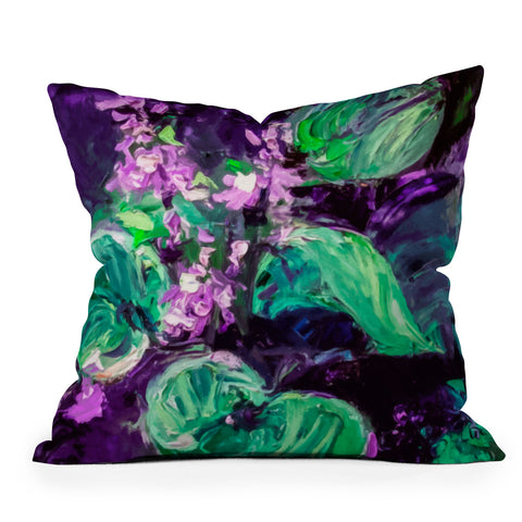 Ginette Fine Art Enigmatic Hosta Outdoor Throw Pillow