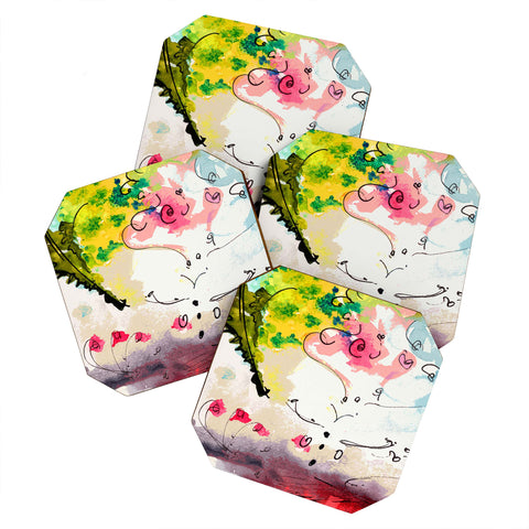 Ginette Fine Art Etude Number 2 Coaster Set