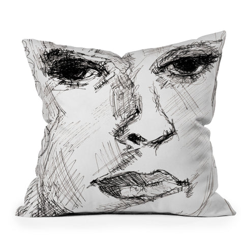 Ginette Fine Art Face 2 Outdoor Throw Pillow
