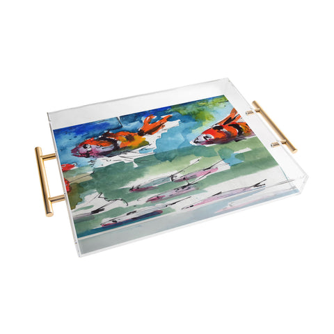 Ginette Fine Art Fish Parade Acrylic Tray