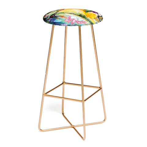 Ginette Fine Art Florida Spoonbill Wetland Bar Stool