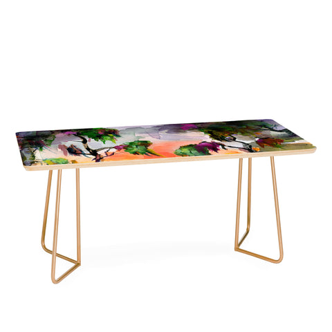 Ginette Fine Art Florida Spoonbill Wetland Coffee Table