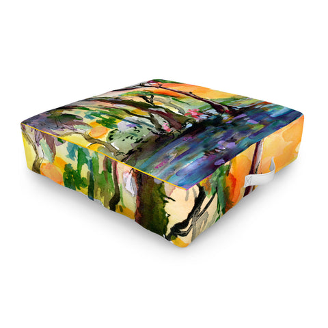 Ginette Fine Art Florida Spoonbill Wetland Outdoor Floor Cushion