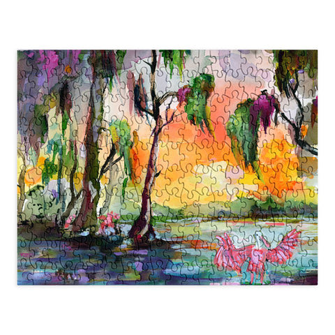 Ginette Fine Art Florida Spoonbill Wetland Puzzle