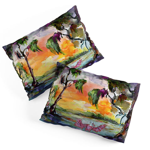 Ginette Fine Art Florida Spoonbill Wetland Pillow Shams