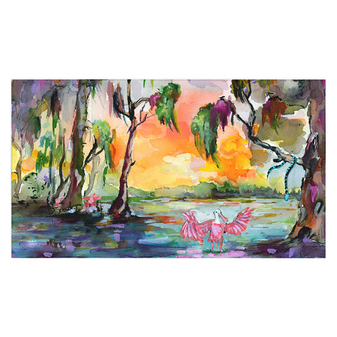 Ginette Fine Art Florida Spoonbill Wetland Tablecloth