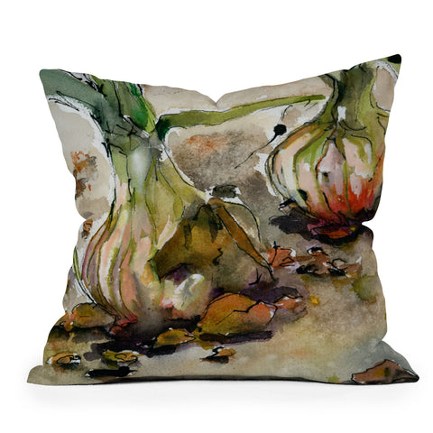 Ginette Fine Art French Yellow Onions Outdoor Throw Pillow