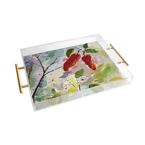 Ginette Fine Art Ghost Pepper Acrylic Tray