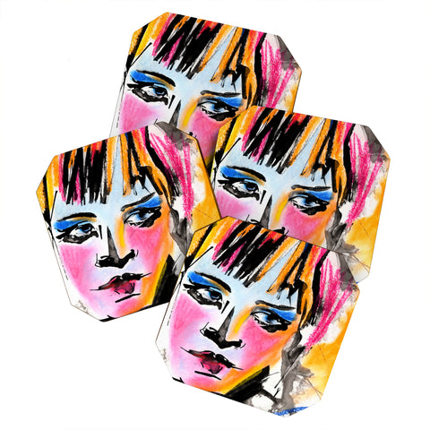 Ginette Fine Art Glances Coaster Set