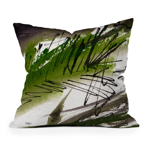 Ginette Fine Art Green Souls 1 Outdoor Throw Pillow