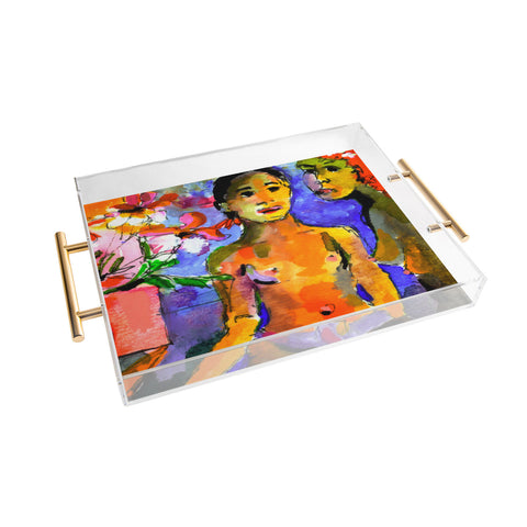 Ginette Fine Art Homage To Gaugin Tahiti Acrylic Tray