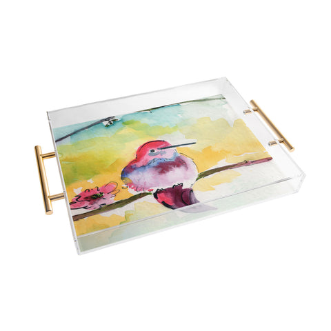 Ginette Fine Art Humminbird Acrylic Tray