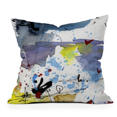 Ginette Fine Art Intuitive Abstract 1 Outdoor Throw Pillow