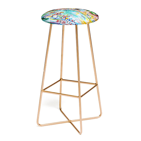 Ginette Fine Art Italy Summer Harbor Bar Stool