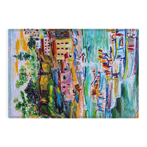 Ginette Fine Art Italy Summer Harbor Outdoor Rug