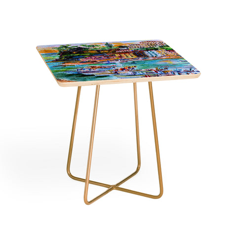 Ginette Fine Art Italy Summer Harbor Side Table