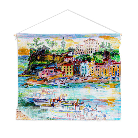 Ginette Fine Art Italy Summer Harbor Wall Hanging Landscape
