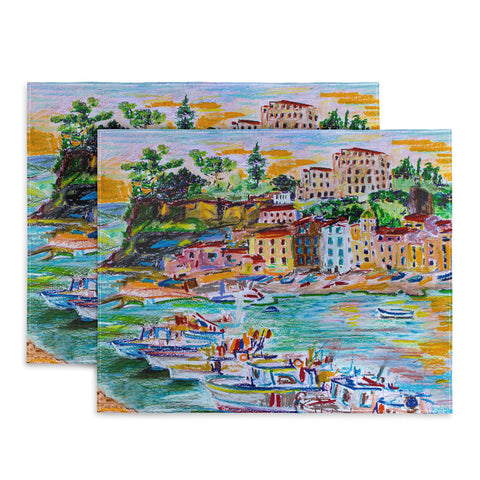 Ginette Fine Art Italy Summer Harbor Placemat