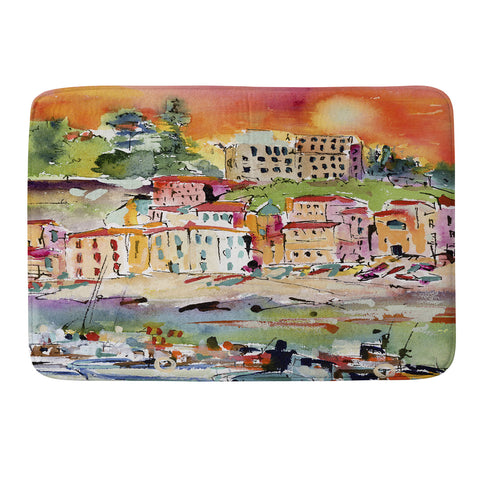 Ginette Fine Art Italy Summer In Sorrento Memory Foam Bath Mat